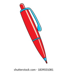 ilustración del vector del lápiz, aislado en fondo blanco, vista superior