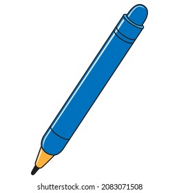 pen vector illustration,isolated on white background,top view