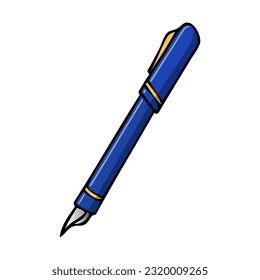 pen vector illustration,isolated on white background,top view