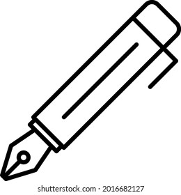 Pen Vector Line Icon Design
