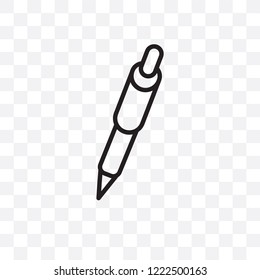 Pen vector linear icon isolated on transparent background, Pen transparency concept can be used for web and mobile