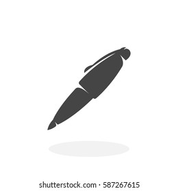 Pen vector logo. Flat design style. Modern vector pictogram for web graphics - stock vector