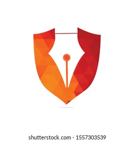 Pen Vector Logo Template Illustration Design.	
