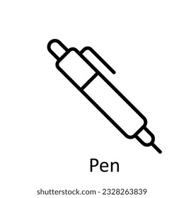 Pen Vector outline Icon Design illustration. Education Symbol on White background EPS 10 File