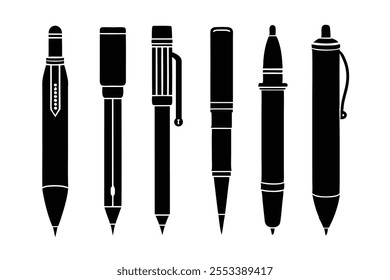 pen vector silhouette different icon