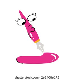 Pen Vector Sticker. Eps 10 File 