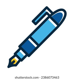 Pen Vector Thick Line Filled Dark Colors Icons For Personal And Commercial Use.
