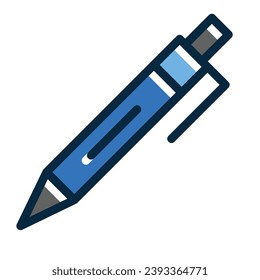 Pen Vector Thick Line Filled Dark Colors Icons For Personal And Commercial Use.
