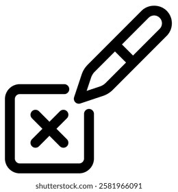 Pen Vote Icon for Democracy Politics Election