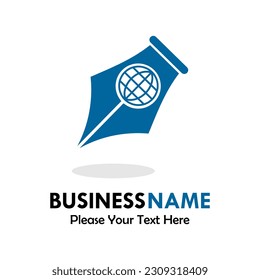 pen world design logo template illustration. sutable for newspaper, button, etc
