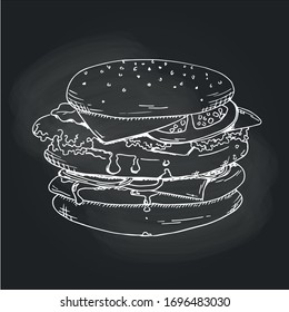 pen wrighting burger on black desk