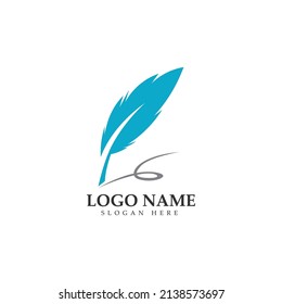 Pen write corporate logo and symbol template