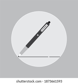 Lápiz, icono de escritura. versión de línea y glifo, Vector eps 10