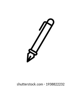 Lápiz, icono de escritura. versión de línea y glifo, contorno de la pluma de firma y signo vectorial relleno. pictograma lineal y completo. Símbolo, ilustración del logotipo. Icono de estilo diferente