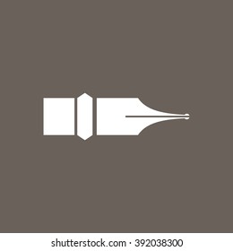 Pen or Write Icon on Dark Gray Color. Eps-10.