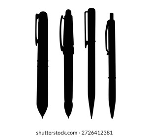 Pluma, icono de escritura. Estilo de contorno simple. Icono de pluma de dibujo. Símbolo de marca de tinta de escritura. Ilustración vectorial de lápiz de escritura.