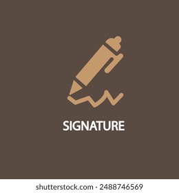 Pen, write icon. Simple solid style. Signature pen, paper, ink, sign, pencil, tool, education concept. Black silhouette, glyph symbol. Vector illustration isolated