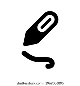 Pen write icon.draw,paper (vector illustration)