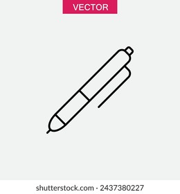 Pen, write icon.Signature pen outline simple illustration..eps