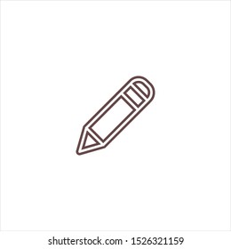 Pen, write line icon, outline vector sign, linear style pictogram isolated on white. Symbol, logo illustration. Editable stroke. Pixel perfect