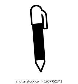 plumilla para escribir en el diseño de ilustraciones vectoriales de fondo blanco