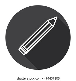 Pen Write Sign Up Icon Flat Vector Illustration