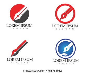 Pen write sign logo template app icons