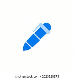 pen write single icon simple flat design vector