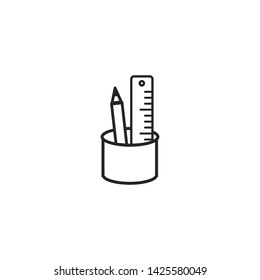 Pen Writer and Education Icon Vector