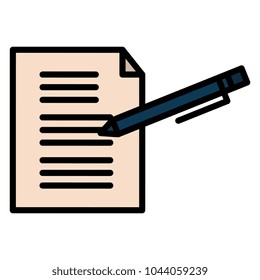 pen writer isolated icon