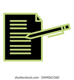 pen writer isolated icon