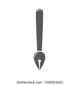 pen writer traditional design logo vector