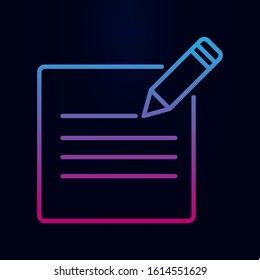 Pen writes on paper nolan icon. Simple thin line, outline vector of web icons for ui and ux, website or mobile application