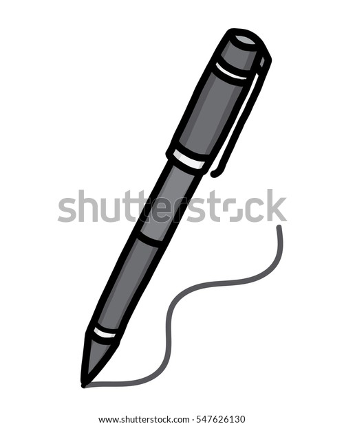 Pen Writing Cartoon Vector Illustration Hand Stock Vector (Royalty Free ...