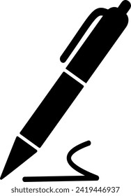 Pen, writing icon. Replaceable vector design.