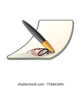 pen writing icon vector