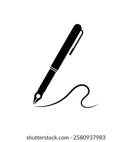 pen writing icon vector paper ink design template