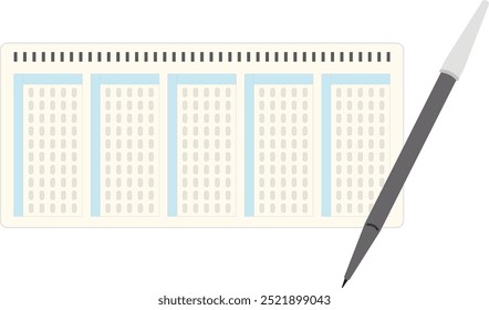 Pen, writing utensil, stationery, omr card, admission ticket, marking, test, examination, education, school, entrance exam