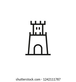 Pena palace line icon. Castle, fortress, tower. Portugal concept. Vector can be used for topics like travel, famous places, tourism