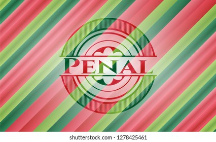  Penal christmas badge background.