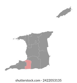 Penal Debe region map, administrative division of Trinidad and Tobago. Vector illustration.