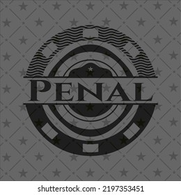 Penal Realistic Black Emblem Vector Illustration Stock Vector (Royalty ...