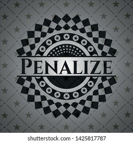 Penalize black badge. Vector Illustration. Detailed.