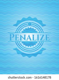 Penalize water representation badge. Vector Illustration. Detailed.