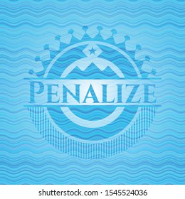 Penalize water wave emblem background. Vector Illustration. Detailed.