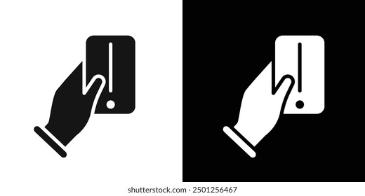 Penalty card sport icon Symbol mark in filled style