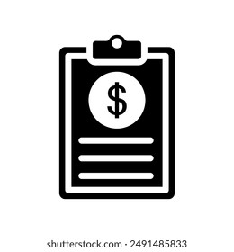 Penalty document icon vector. audit illustration sign. certificate symbol.