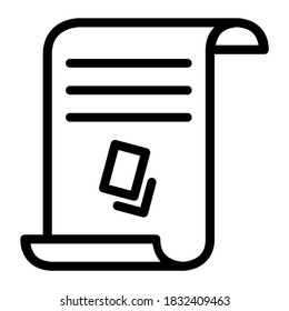 Penalty Document, Paper, Punishment, Sanction for employee Outline Icon