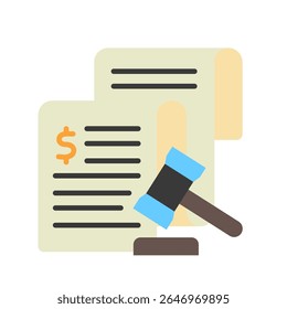 Penalty Fee cor plana, mini ícone de ilustração. use para conceito moderno, impressão, UI, kit UX, web e desenvolvimento de aplicativos. Vetor relacionado com gestão de riscos, negócios, finanças.

