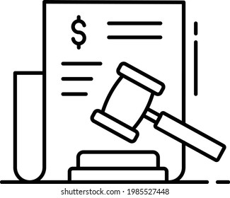 Penalty and Fine Concept, fraudes financieros Vector Icon Design, Business and Management Symbol, Banking and Finance Sign, ECommerce and Delivery Stock ilustración 